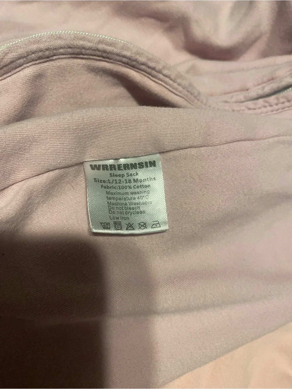 Pair of Light Pink Zippered Sleepsacks